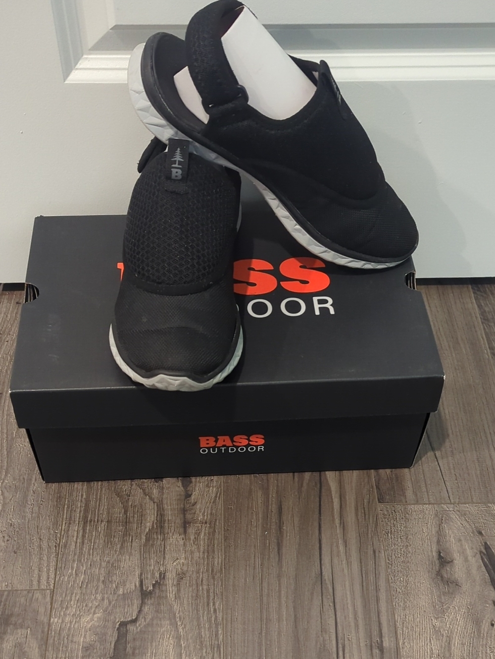 Bass Black Slip-On Mesh Sneakers W/Back Strap Breathable Air Holes - Preloved